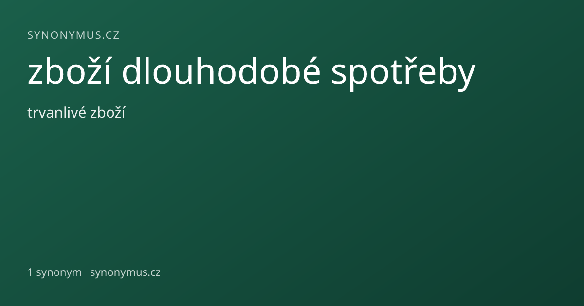 Náhled odkazu: zboží dlouhodobé spotřeby
