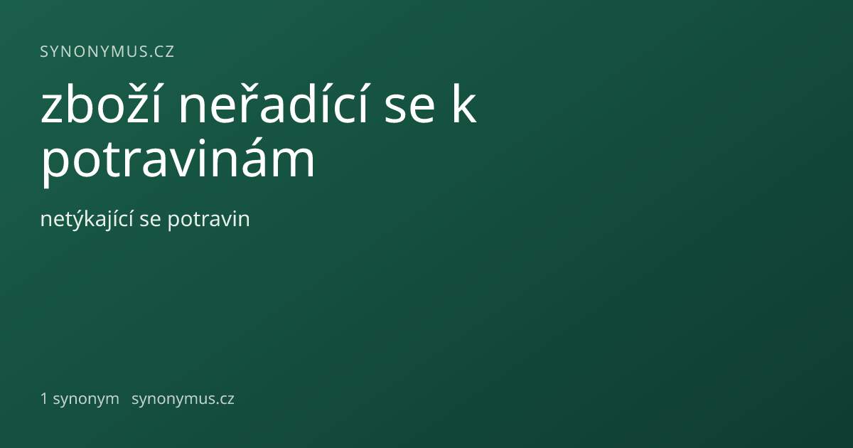 Náhled odkazu: zboží neřadící se k potravinám