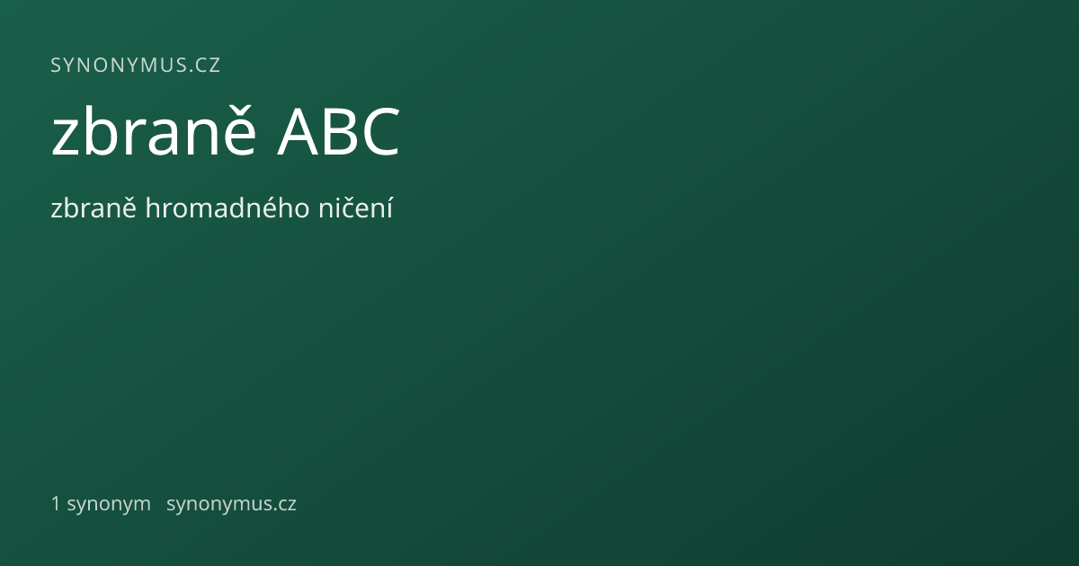 Náhled odkazu: zbraně ABC