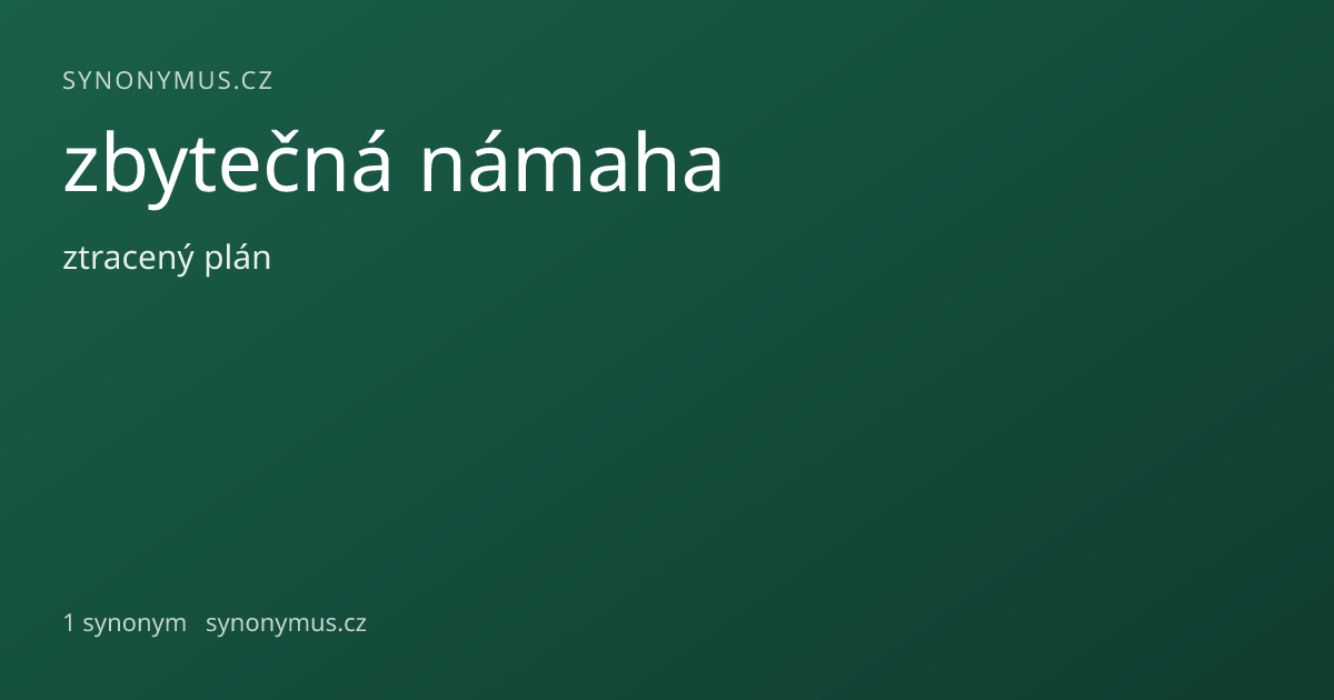 Náhled odkazu: zbytečná námaha
