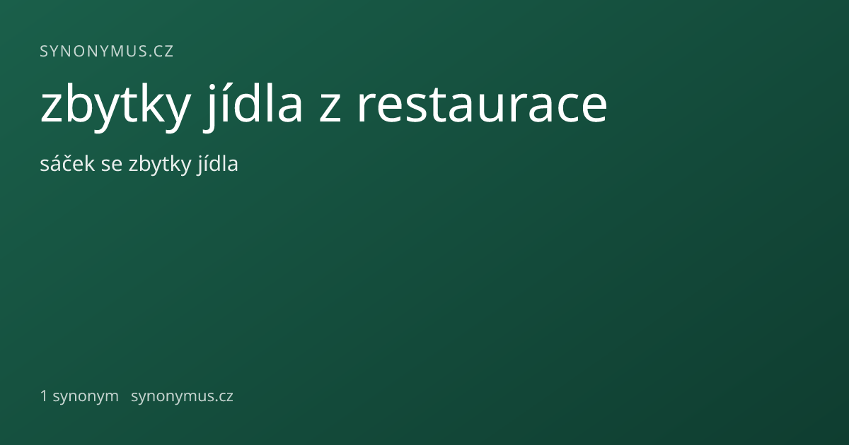 Náhled odkazu: zbytky jídla z restaurace