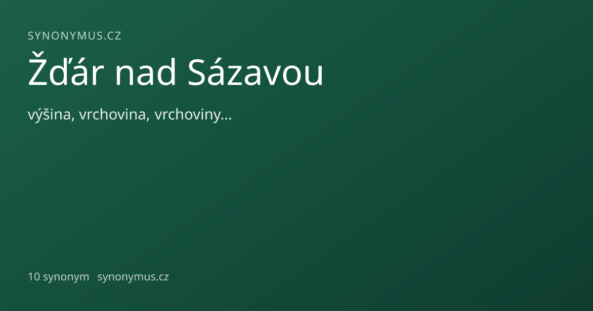 Náhled odkazu: Žďár nad Sázavou