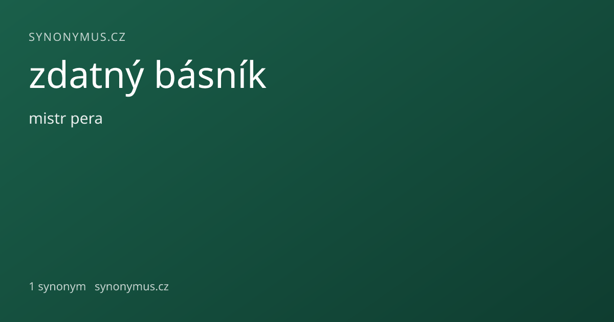 Náhled odkazu: zdatný básník