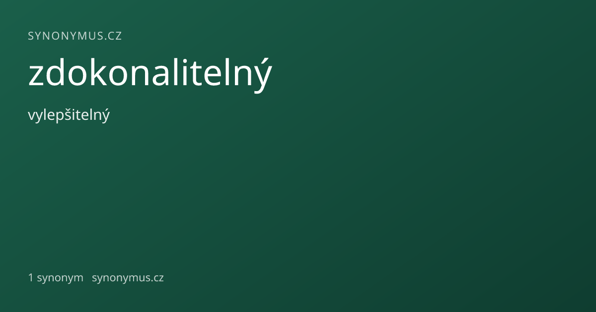 Náhled odkazu: zdokonalitelný