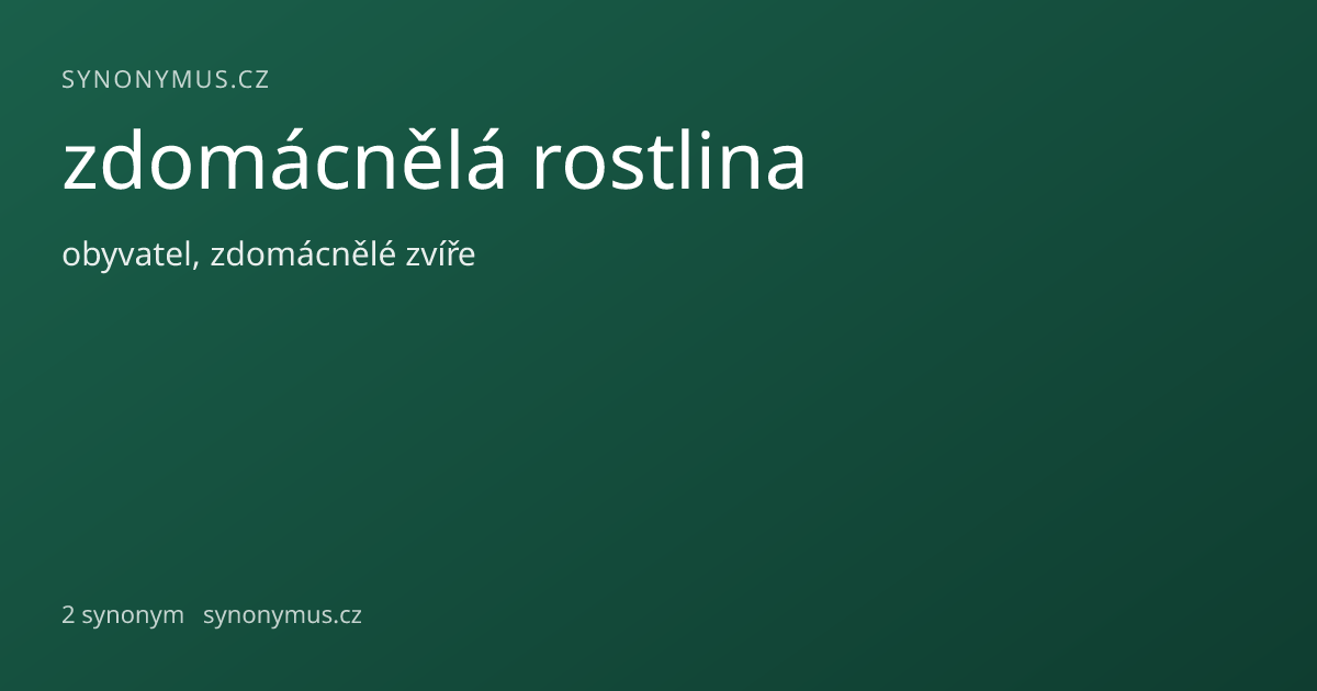 Náhled odkazu: zdomácnělá rostlina