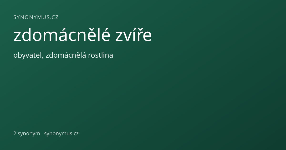 Náhled odkazu: zdomácnělé zvíře