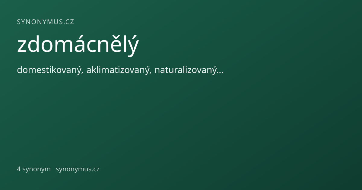 Náhled odkazu: zdomácnělý