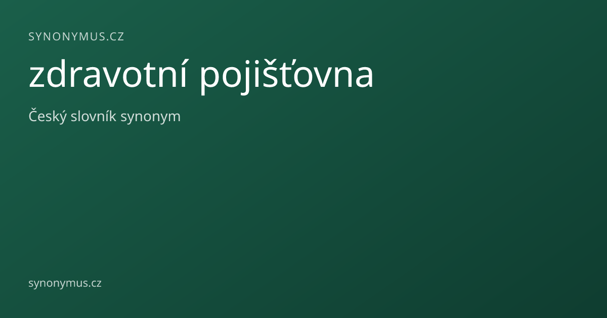 Náhled odkazu: zdravotní pojišťovna