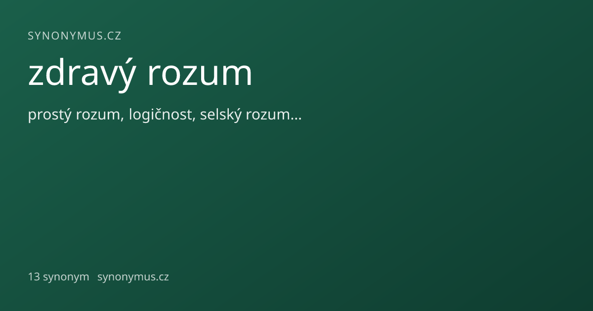 Náhled odkazu: zdravý rozum