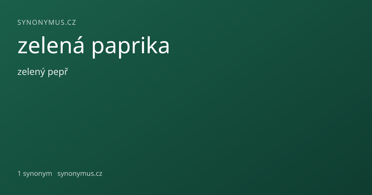 Náhled odkazu: zelená paprika