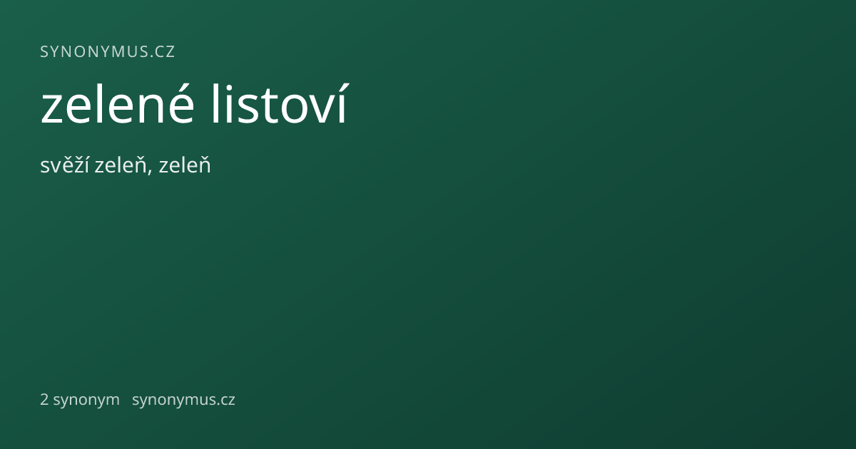 Náhled odkazu: zelené listoví