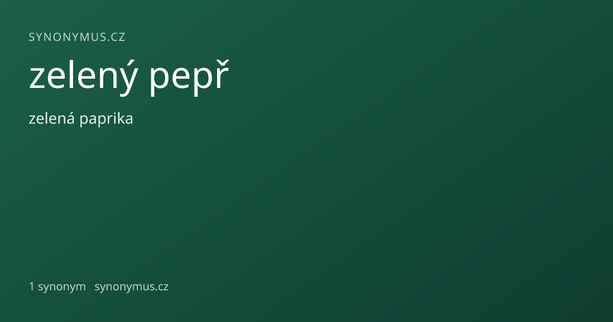 Náhled odkazu: zelený pepř