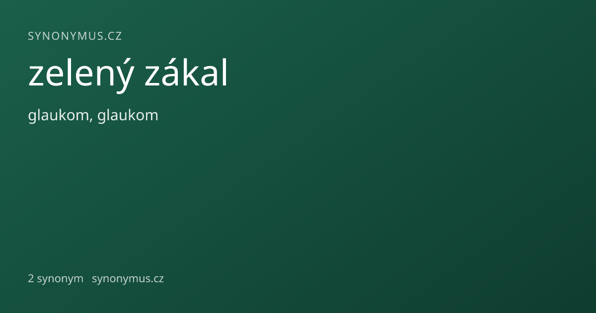 Náhled odkazu: zelený zákal