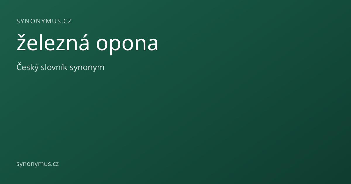 Náhled odkazu: železná opona