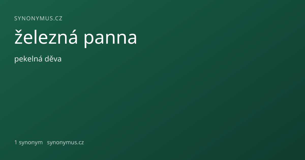 Náhled odkazu: železná panna