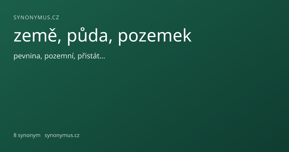 Náhled odkazu: země, půda, pozemek