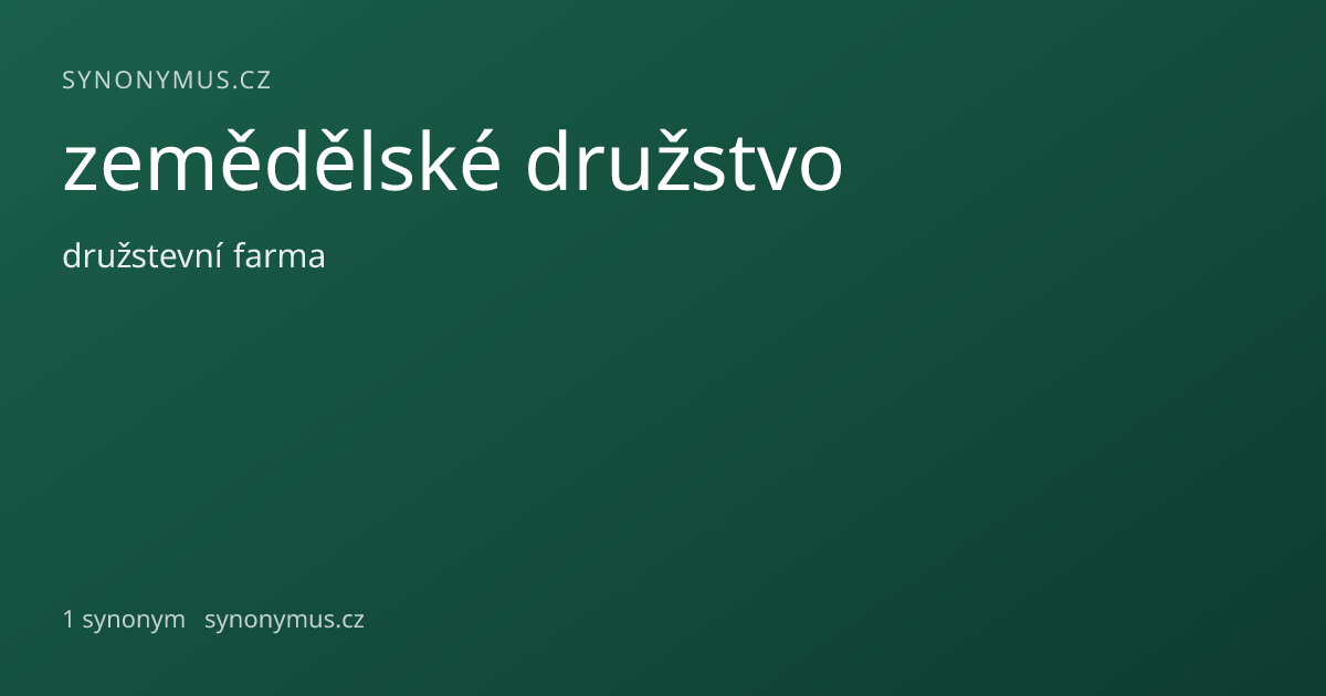 Náhled odkazu: zemědělské družstvo