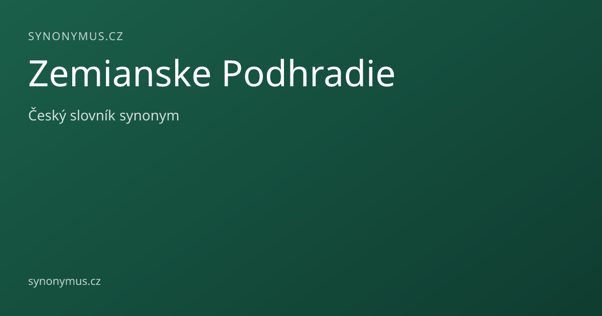 Náhled odkazu: Zemianske Podhradie