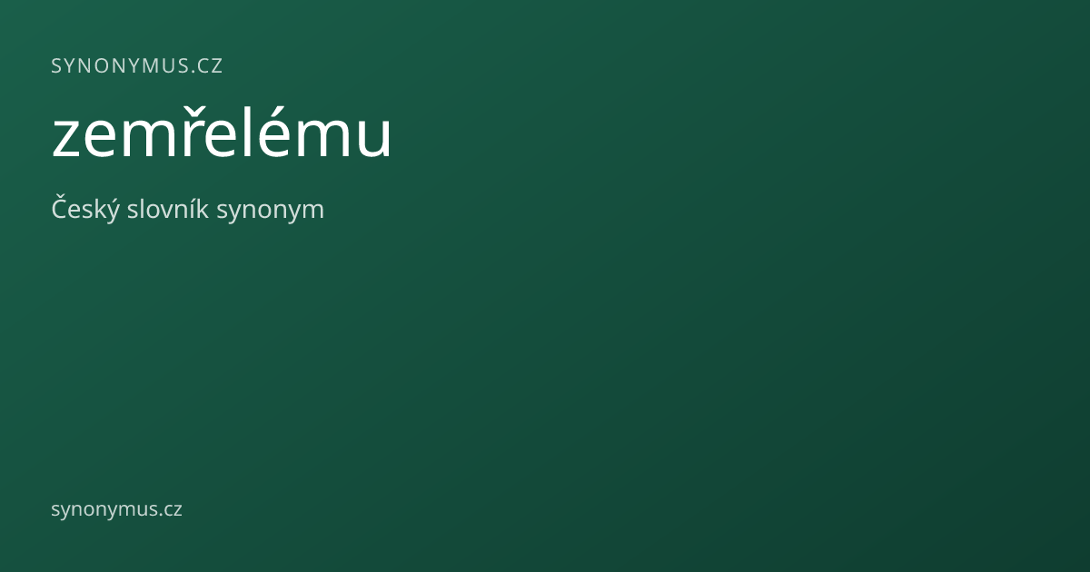 Náhled odkazu: zemřelému