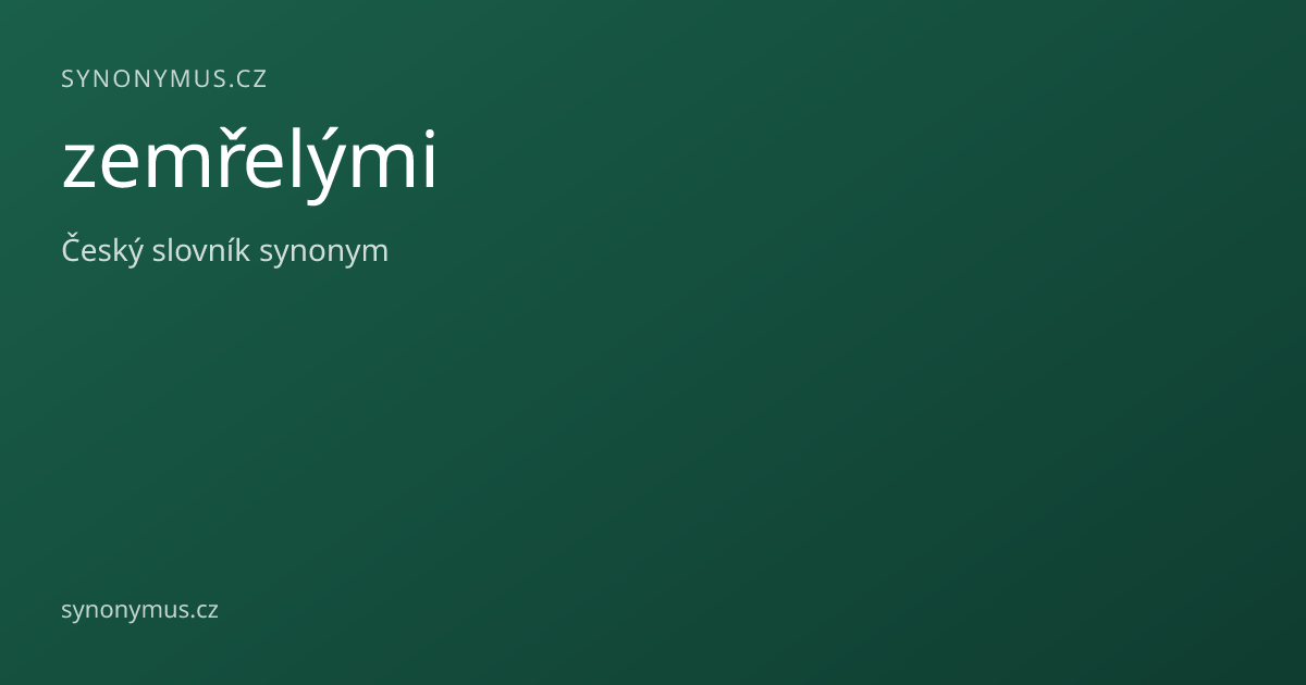 Náhled odkazu: zemřelými