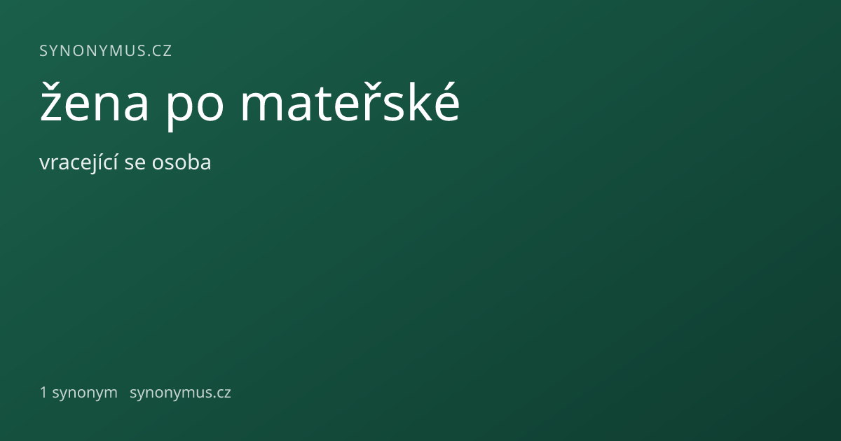 Náhled odkazu: žena po mateřské