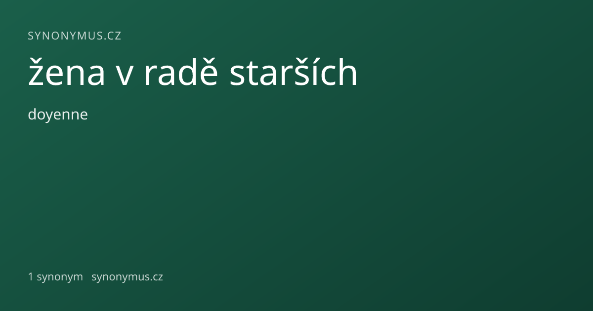 Náhled odkazu: žena v radě starších