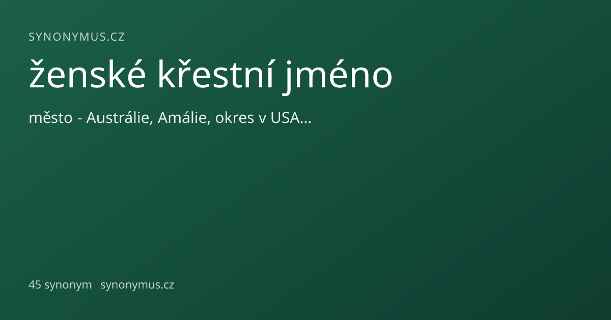 Náhled odkazu: ženské křestní jméno