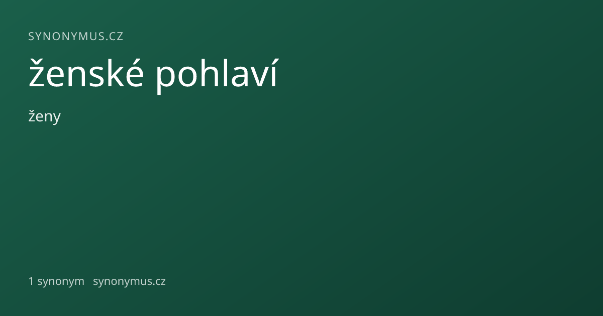 Náhled odkazu: ženské pohlaví