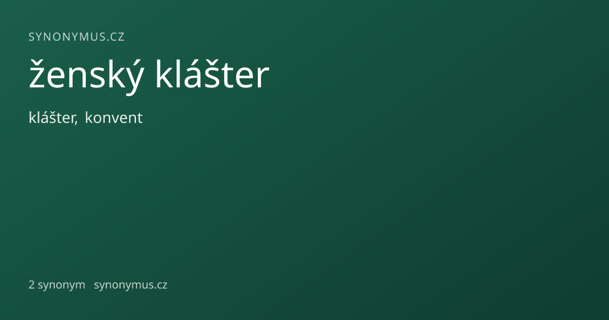 Náhled odkazu: ženský klášter