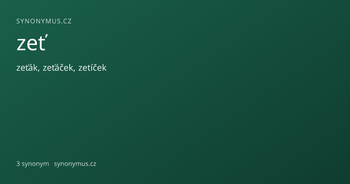 Náhled odkazu: zeť
