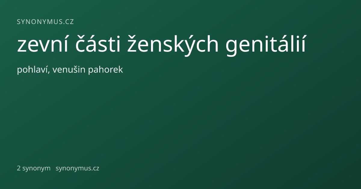 Náhled odkazu: zevní části ženských genitálií