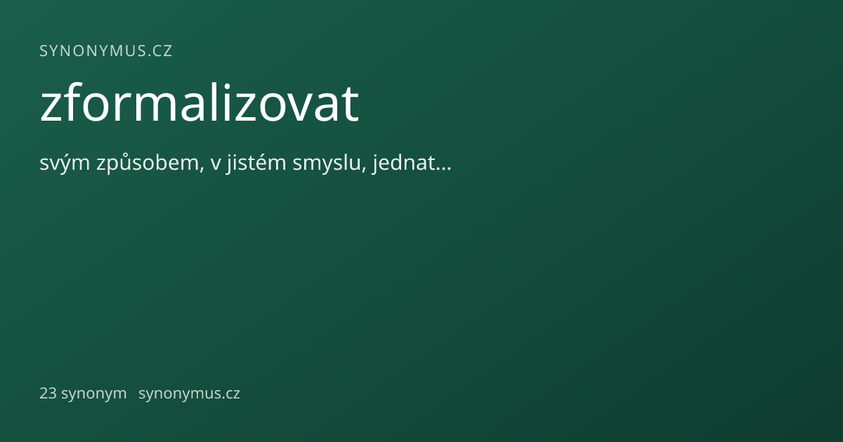 Náhled odkazu: zformalizovat