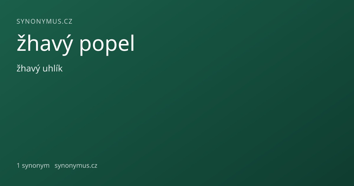 Náhled odkazu: žhavý popel