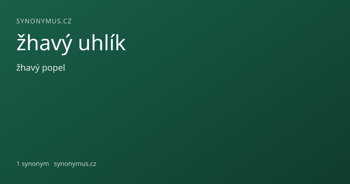 Náhled odkazu: žhavý uhlík