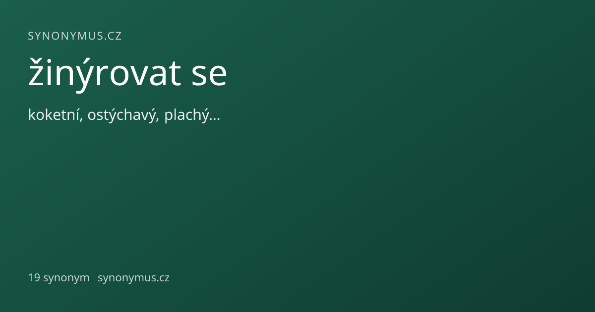 Náhled odkazu: žinýrovat se