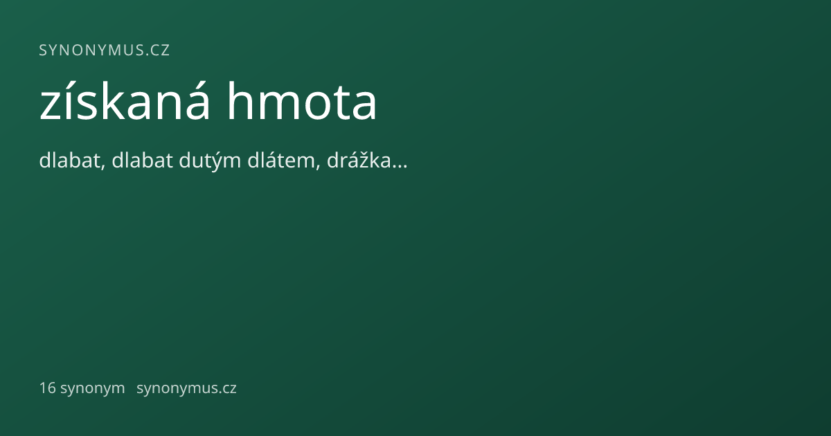 Náhled odkazu: získaná hmota