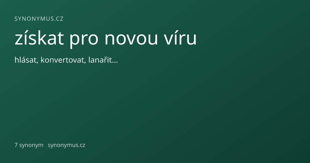 Náhled odkazu: získat pro novou víru
