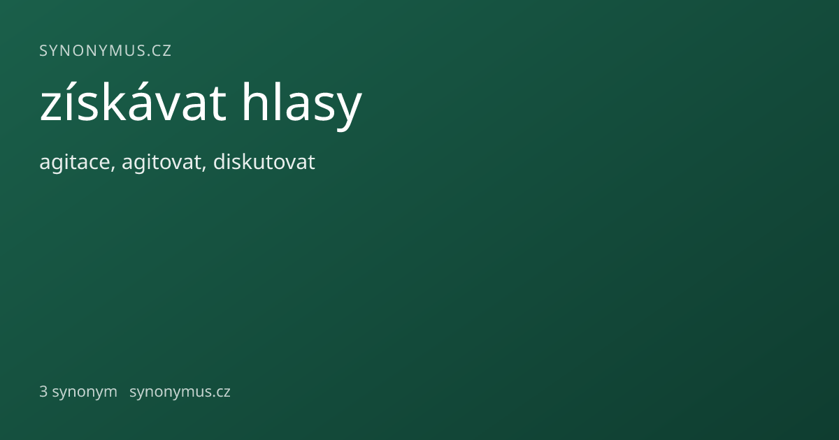 Náhled odkazu: získávat hlasy