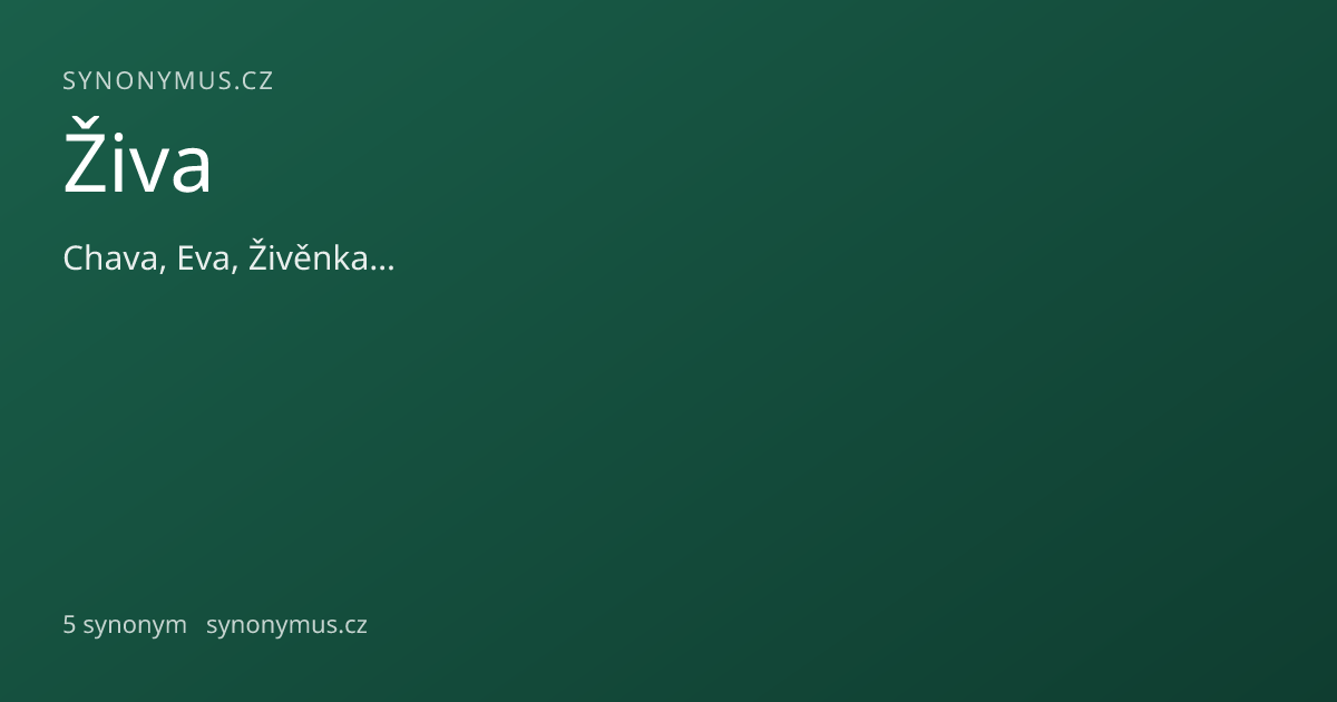 Náhled odkazu: Živa