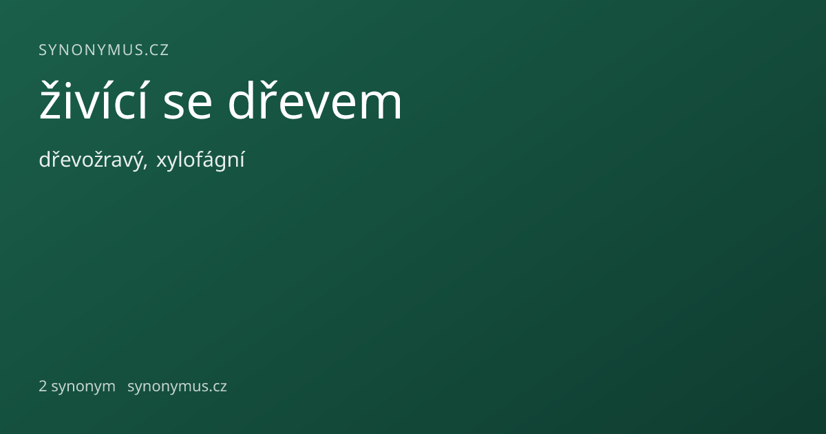 Náhled odkazu: živící se dřevem