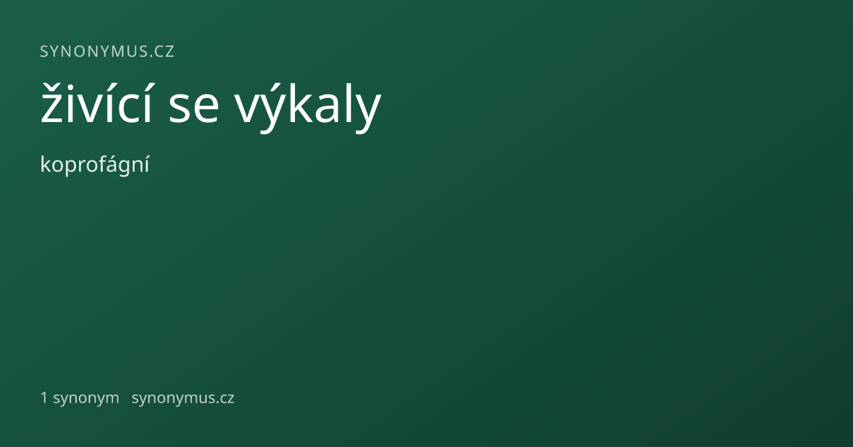 Náhled odkazu: živící se výkaly