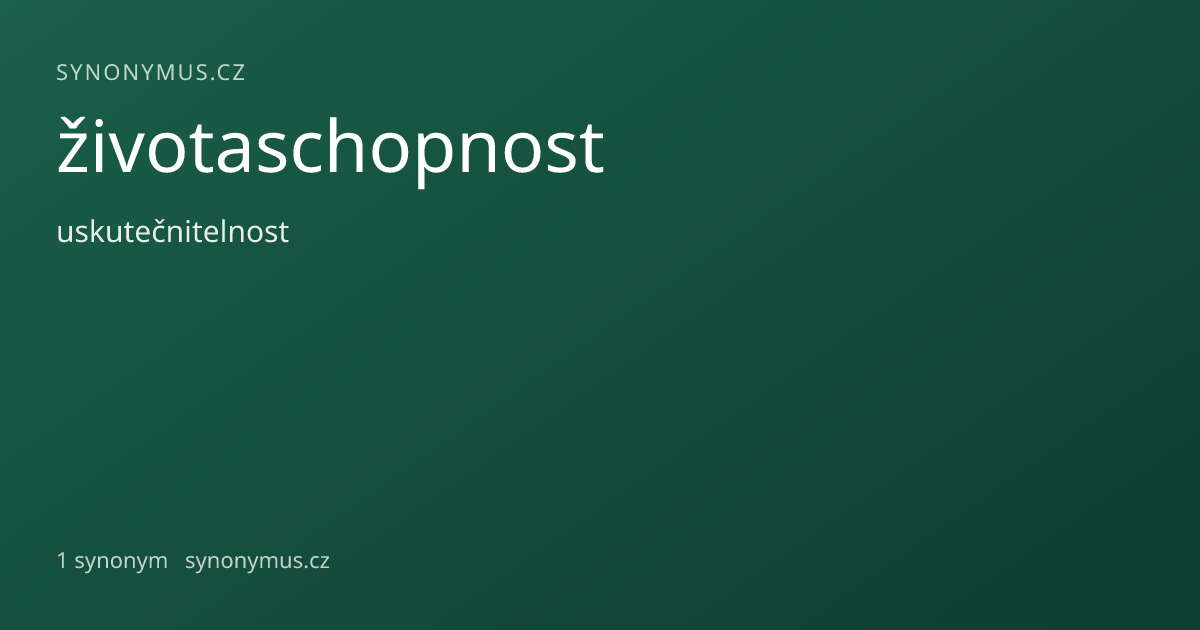Náhled odkazu: životaschopnost