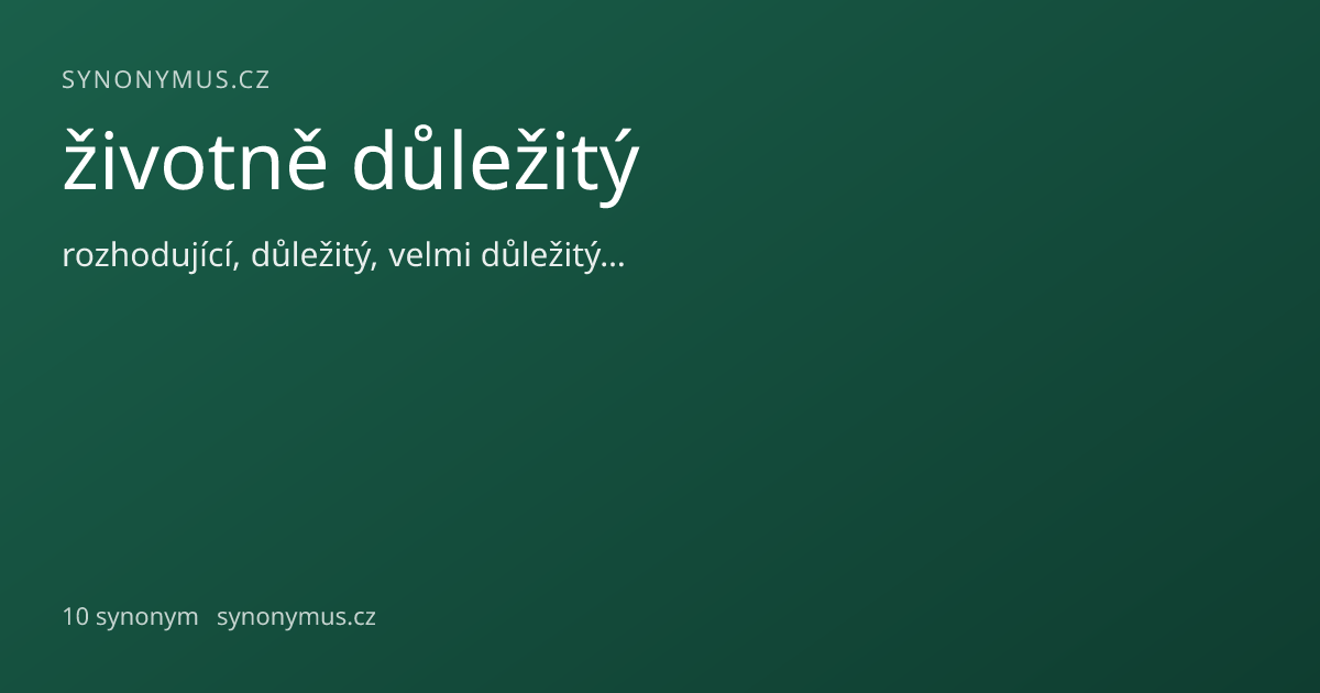 Náhled odkazu: životně důležitý
