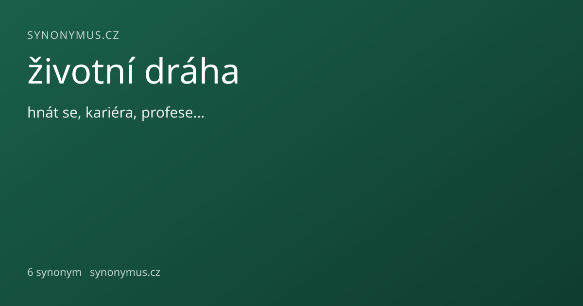 Náhled odkazu: životní dráha