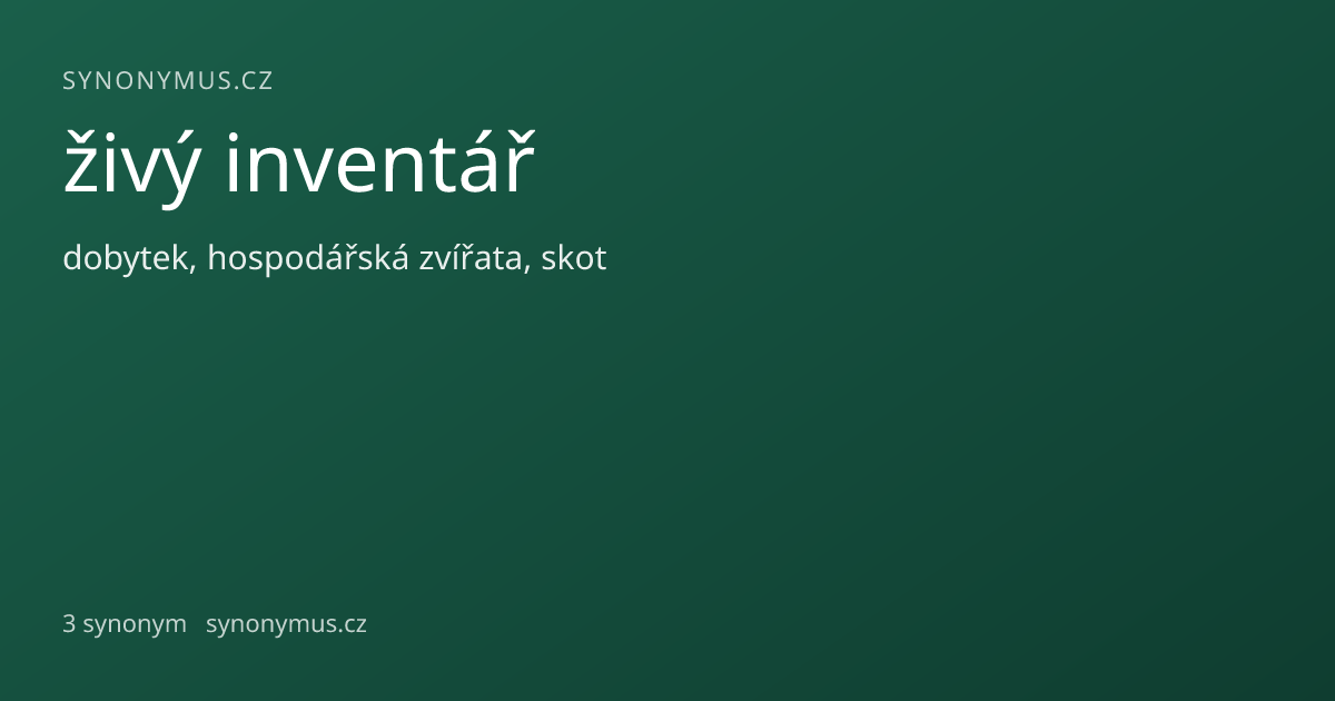 Náhled odkazu: živý inventář