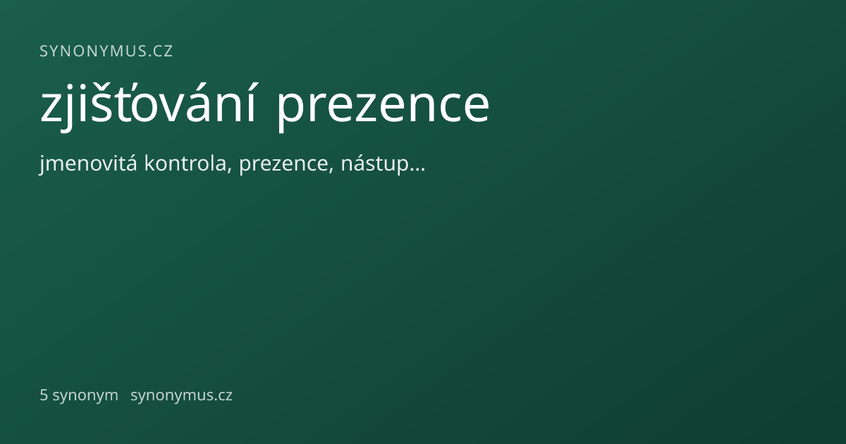 Náhled odkazu: zjišťování prezence
