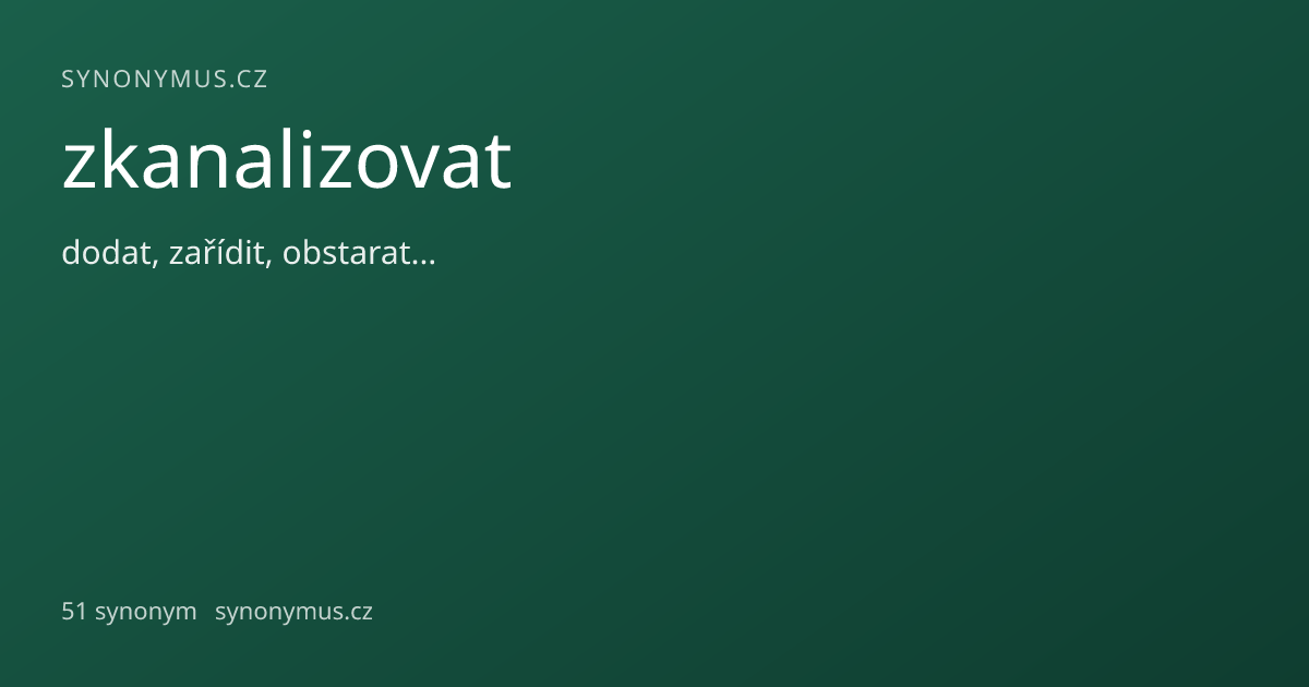 Náhled odkazu: zkanalizovat
