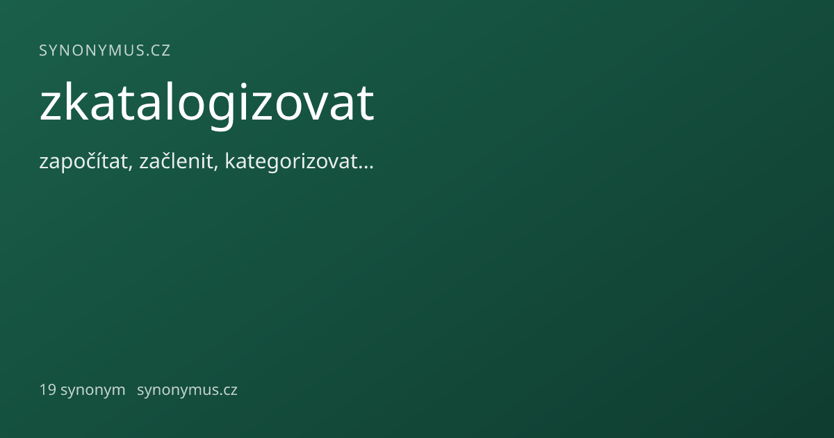 Náhled odkazu: zkatalogizovat