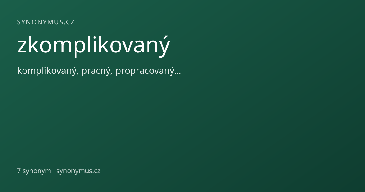 Náhled odkazu: zkomplikovaný