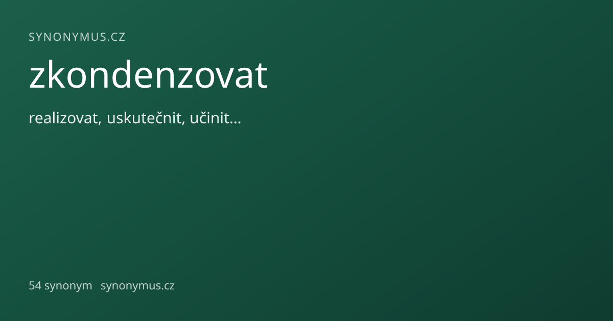 Náhled odkazu: zkondenzovat